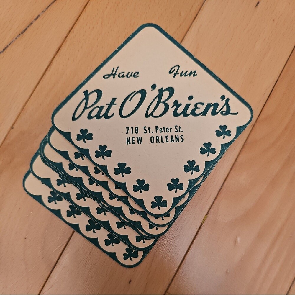 1980's BEER COASTER-PAT O'BRIEN'S New Orleans set of 10
